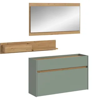 INOSIGN Garderoben-Set »EVRID, 3-teilig, Breite 140 cm, individuell hängbar & erweiterbar« best. aus: Kommode, Wandboard & Spiegel, 3 Stk. tlg.