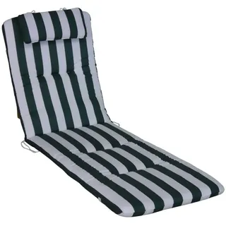 ANGERER Freizeitmöbel GmbH Auflage für Gartenmöbel - Liegenauflage Made in Germany (Grün-Weiß gestreift)