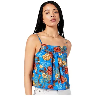 Superdry Vintage Embellished ärmellose Bluse - Blue Floral - XS