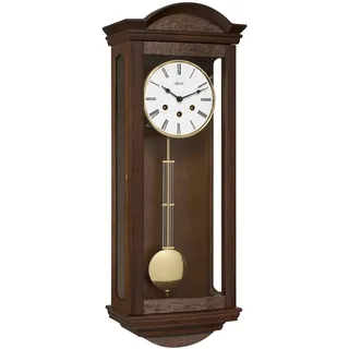 Hermle Pendelwanduhr in Wurzelholzoptik 71001-030341, 4/4 Westminster, Braun, 66cm x 25cm x 14cm