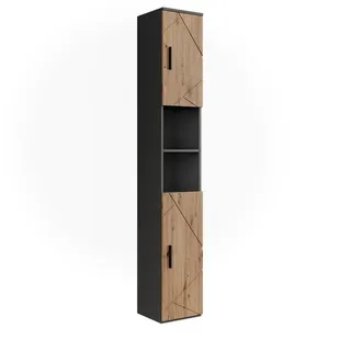 Vicco Irma Hochschrank 30 x 190 cm Anthrazit/Artisan Holz