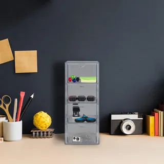 Kosmetik-Organizer mit 4 Schubladen - Aufbewahrung aus transparentem Kunststoff