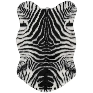 MOBUTOFU FischföRmiges Zebra-Teppich Bodenkissen rutschfeste Anti-Rutsch-Bodenmatte Weiche Hausmatte FüR Badezimmer KüChe Und Wohnzimmer