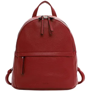 Rucksack EMILY & NOAH "Rucksack E&N Tours RUE 09", Damen, Gr. B/H/T: 30cm x 30cm x 16cm, rot (wine 690), Obermaterial: 70% PVC PVC. 30% Polyurethan PU., Rucksäcke Rucksack