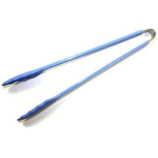 Kochblume Gourmetzange | Premium-Silikon | Hitzebeständig | Spülmaschinenfest | 33,5cm | Farbe: blau