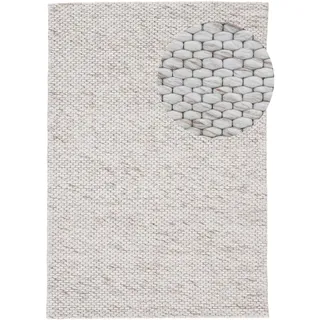 carpetfine Wollteppich »Sina, auch als Läufer« rechteckig 14 mm Höhe Handweb Teppich, reine Wolle, meliert, handgewebt, weich & kuschelig, beige