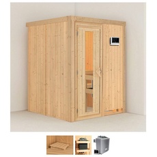 Bild Sauna »Norma«, (Set), 9 KW-Ofen mit externer Steuerung beige