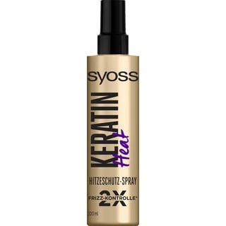 Syoss Hitzeschutz Spray Keratin Heat Pumpspray (200 ml), Hitzespray bietet Hitzeschutz bis zu 230°C, mit Frizz-Kontrolle für langanhaltendes Haarstyling