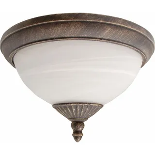 Rabalux 8377 Außendeckenleuchte Madrid, E27, gold-weiß, rund, ø335mm - Weiß