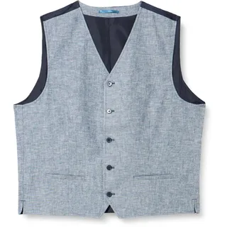 JACK&JONES Herren JPRRIVIERA Linen Waistcoat Anzugweste, Chambray Blue/Fit:Slim FIT, 54