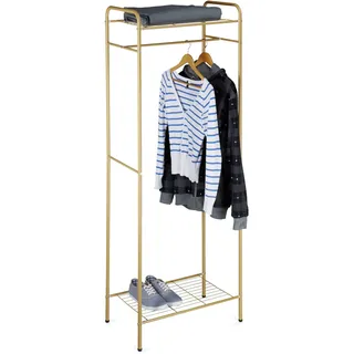 Relaxdays Garderobenständer Sandra 166 x 60,5 x 38 cm Honigbraun