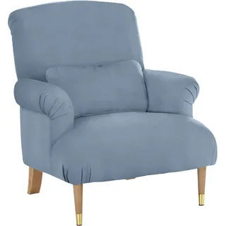 Home Affaire XXL-Sessel Cholet Baumwollmix 86 x 95 x 95 cm Blau mit Zierkissen