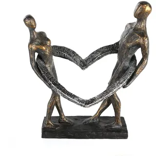 Gilde Casablanca Skulptur connected Poly, roncefin. schwarzeBase, öhe 31cm Breite