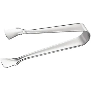 Olympia Mini-Eiszange aus Edelstahl – Zuckerzange 10,5 cm/4 Zoll, Silber, spülmaschinenfest, kleine Servierzange, glatte Backen, gerilltes Design, gewerbliche oder private Nutzung, CR563