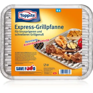 Toppits Grillschale 28 x 22 cm Aluminium silber