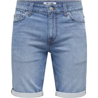Only & Sons Ply Life Jog Denim, Shorts 22018584, Blue denim