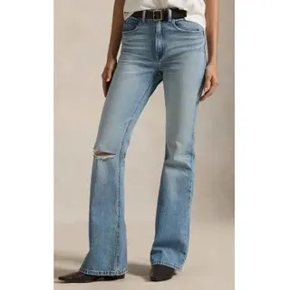 Polo Ralph Lauren für Damen. 211969372001 Blaue Röhrenjeans (32/32), Lässig, Baumwolle, Denim
