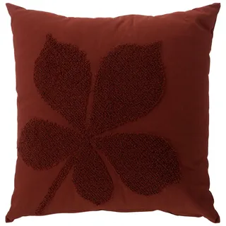 Esposa Zierkissen , Kupferfarben , Textil , Blätter , Füllung: Polyester,Polyester , 45x45 cm , Reach, Bsci, Oeko-Tex® Standard 100 , bügelfrei , Heimtextilien, Wohntextilien, Kissen, Zierkissen