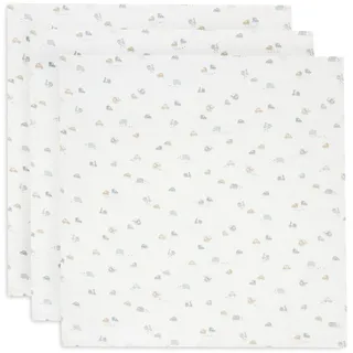 jollein Musselin Tuch Baby - On The Go - 3er Pack - 70x70cm - 100% Baumwolle - Spucktücher Baby - OEKO-TEX Zertifiziert