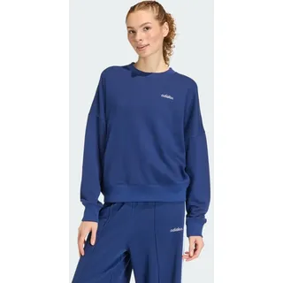 adidas Seasonal Essentials Sweatshirt mit Grafikumrandung Dunkelblau/Weiß M