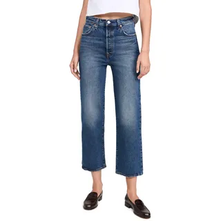 Levi's Levi’s Ribcage Jeans in blauer Waschung mit hohem Bund-W28 / L29