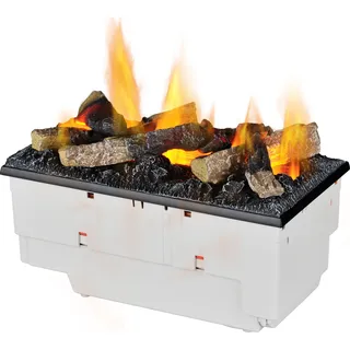 DIMPLEX Cassette 400 mit Holzdekor 600 - Wasserdampf Kamin Einsatz mit LED-Flammeneffekt - Beige, Grau