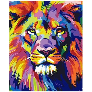 Myxekllo Malen nach Zahlen für Erwachsene, Löwe (Ohne Rahmen)- 40 * 50cm