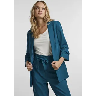 pieces Blusenblazer »PCBOSELLA 3/4 BLAZER NOOS«, mit Faltendetail am Ärmel pieces Deep Lagoon M (38)