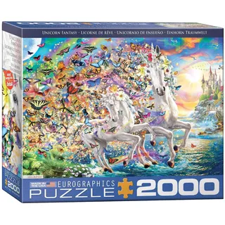 Fantastische Einhorn Traumwelt - 2000 Teile Puzzle im Format 67,6x96,8 cm