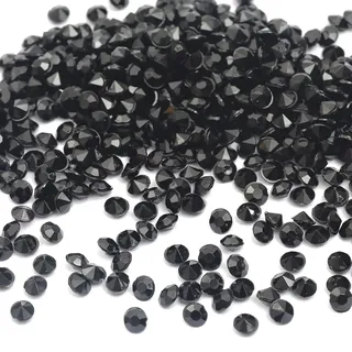 1000 Stück Acryl Deko Diamantkristalle 4mm Glitzer Streudeko Tischschmuck Funkelnd Dekosteine Kristalle Konfetti Diamanten zum DIY Verzieren Tischdeko Hochzeit Taufe Verlobung Valentinstag,Schwarz