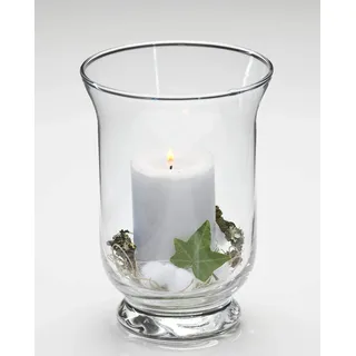 Sandra Rich Windlicht, Dekoglas Hurricane Promo H. 19cm D. 13cm Glas rund klar