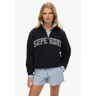 Superdry Sweatshirt Athletic Ess Applique Half Zip Blau S