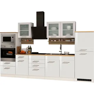 kochstation Küchenzeile KS-Mailand 330 cm weiß