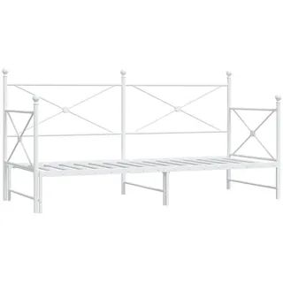vidaXL Tagesbett Ausziehbar 90 x 200 cm weiß