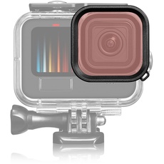 Tauchfilter für Hero 10 11 Schwarzes Wasserdichtes Gehäuse, Farbkorrektur für Unterwasserfoto-Videoaufnahmen (Rosa)