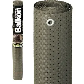 Balkonbespannung videx Rattan 90 x 300 cm titangrau