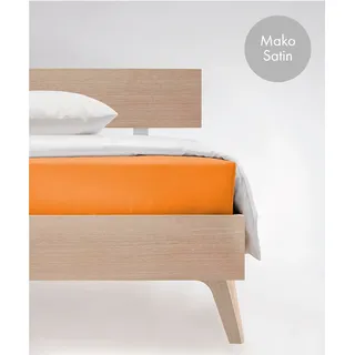 FLEURESSE Spannbettlaken Mako-Satin 200 x 200 cm gold