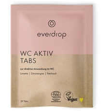 everdrop WC-AKTIV-TABS 20Stück, TIEFENREINIGUNG DANK PROBIOTIKA, 100% Inhaltsstoffe natürlichen Ursprungs