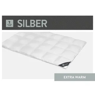 SPESSARTTRAUM »Silber«, extrawarm, Füllung 100% Daunen, Bezug 100% Baumwolle, (1 St.), hergestellt in Deutschland, allergikerfreundlich weiß B:135cm L:200cm,