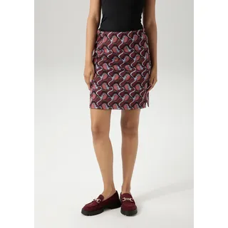 Aniston CASUAL Miniröck mit grafischem Retro-Muster Braun/Rot/Schwarz 46