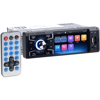 Creasono 1 DIN Autoradio: MP3-Autoradio mit TFT-Farbdisplay, Bluetooth, Freisprecher, 4X 45 Watt