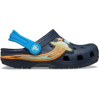 Crocs Unisex Kinder Classic UFO Lights Clog T Clog, Navy, 25/26 EU