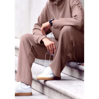 Loungehose COPENHAGEN STUDIOS, Damen, Gr. 48/50, N-Gr, braun, Sweatware, Obermaterial: 54% Modal, 40% Polyester, 6% Elasthan, unifarben, bequem lang, Hosen Loungehose, extra softes Material