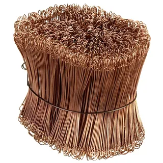 Connex Drahtsackverschlüsse Ø1,0 x 140 mm - Praktisches Set mit 1000 Stück - Mit Kupfer-Legierung - Aus stabilem Eisendraht/Rödeldraht für Armierung/Bindedraht für Zaunbau und Floristik/COX422614
