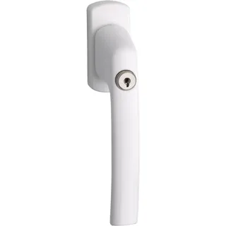 Maco Fenstergriff Harmony, Sperrzylinder, Vierkantstift 7 x 35 mm, weiß kunststoffmantel, 1 Stück,21381