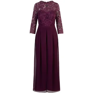 APART Abendoverall mit Spitzentop und weitem Bein, dunkel lila, 38