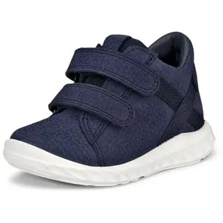 Lauflernschuh ECCO "SP.1 LITE INFANT", Jungen, Gr. 22, blau (dunkelblau), Leder, Textil, Schuhe Lauflernschuh, Babyschuh, Klettschuh, Sneaker mit praktischen Klettriemchen