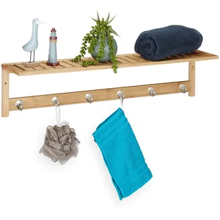 Relaxdays Wandgarderobe Relaxdays 18 x 75 x 16 cm Natur
