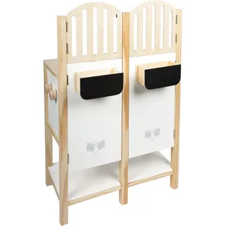 small Foot Hobby Horse Pferdestall, detailreiche Holz-Boxen für Zwei Hobby Horses, für Kinder ab 3 Jahren, 12795