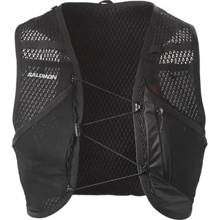 Trinkrucksack SALOMON "ACTIVE SKIN 8 NO FLASKS", Gr. L, schwarz (schwarz, metal), Obermaterial: 100% Polyamid, Rucksäcke Trinkrucksack